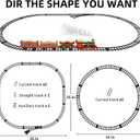 TEMI Train Set for Kids Toddlers 3-5, Train with Steam Engine, Cargo Car and Long Track, Rechargeable Battery Play Red Train Toys with Smoke, Light & Sounds, Gift for Boys & Girls 4-7 Years (Red-medium Size)