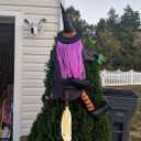54" Crashing Witch Halloween Decoration  Flying Witch on Broom Colliding with Tree for Outdoor Yard, Porch, Garden, and Haunted House Dcor  Betty Bash Large Halloween Prop