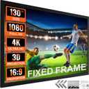 VEVOR Projector Screen 130inch Outdoor Projector Screen 16:9 Movie Screen Fixed Frame 3D Projector Screen for 4K HDTV Movie Theater