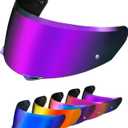 PSLER i90 Visor - HJ-33 Helmet Tinted Visor i90 Face Shield Motorcycle Helmet Visor for i90 HJ-33,Deep Purple (Purple)