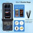 [Up to 8.5''] Waterproof Phone Pouch Floating 2 Pack, IPX8 Double Space Waterproof Phone Case with Lanyard for iPhone 17 16 15 Pro Max, Galaxy S26 Ultra, Cellphone Dry Bag Beach Cruise Ship Essentials