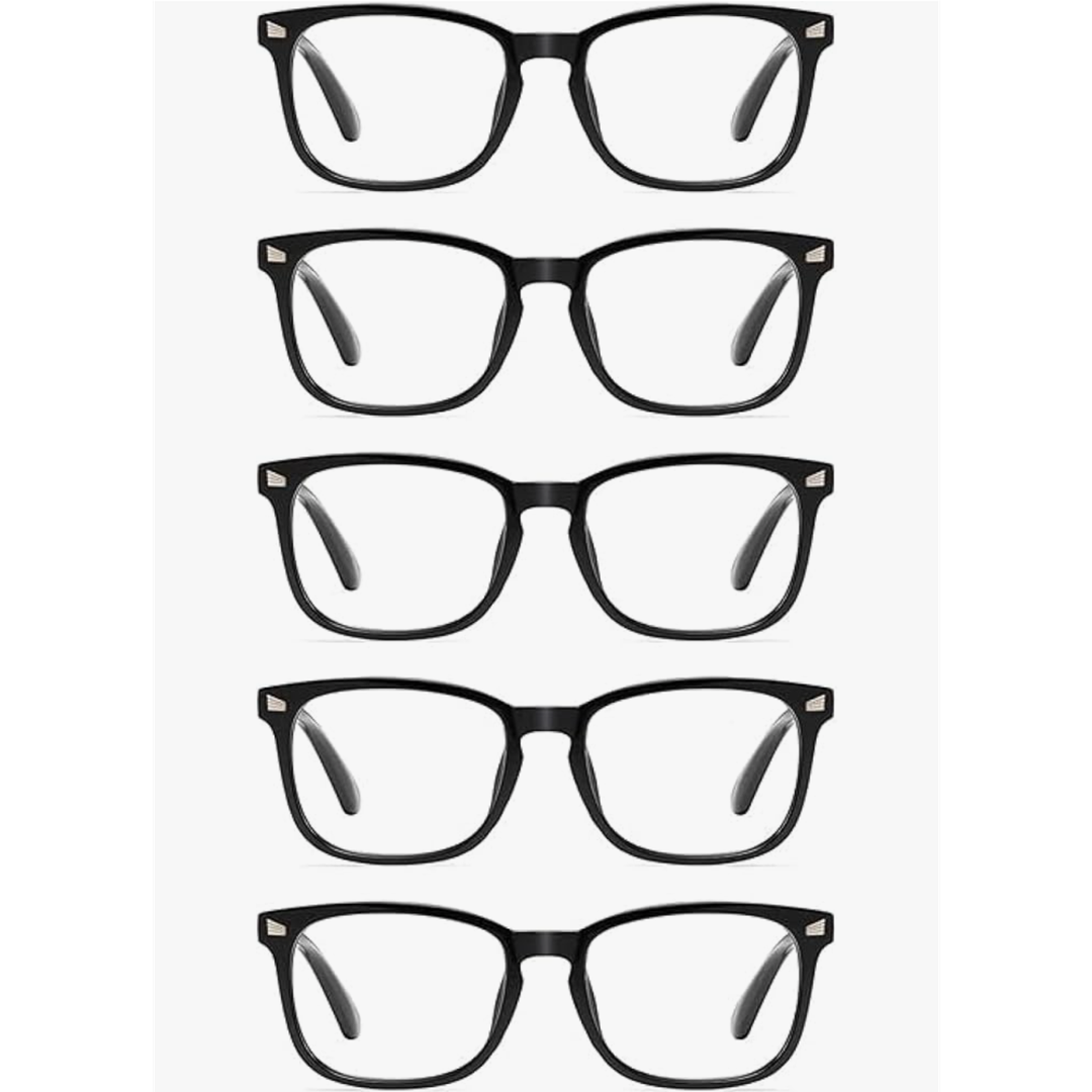 CCVOO 5 pack Reading Glasses for Women/Men, Bifocal, Progressive, Readers for Women/Men, Eye glasses, Blue Light Glasses +4.0