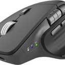 Wireless Bluetooth Mouse, Ergonomic Rechargeable Silent Mouse with Multi-Device, Adjustable DPI, Flying Scroll & Thumb Wheel, Bluetooth Mice for Laptop, Computer, Tablet, Smartphone (Black)