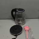 Megawise Electric Glass Kettle with Auto Shut-Off, 1.8L Capacity, 1000W Fast Boil, BPA-Free, Stainless Steel Inner Lid & Base, Blue LED Indicator, Easy Clean, Cord Storage