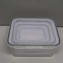 4 PCS Large Fruit Containers for Fridge - Leakproof Food Storage Containers with Removable Colander - Dishwasher & microwave safe Produce Containers Keep Fruits, Vegetables, Berry, Meat Fresh longer