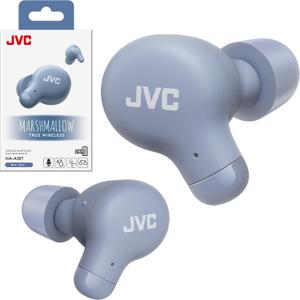 JVC Marshmallow True Wireless Bluetooth 5.3 Earbuds  28H Battery, Memory Foam Earpieces for All-Day Comfort, IPX4 Water Resistant, Mic, Compact Case, for iPhone & Android