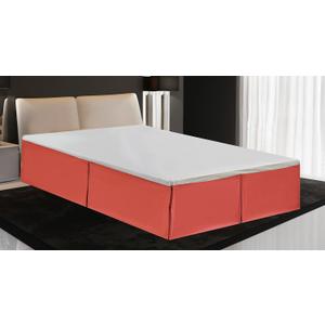 Linen Plus Queen Size Luxury Tailored Bed Skirt 14" Drop Pleated Styling Dust Ruffled Solid Coral New
