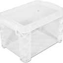 Advantus 40305 Super Stacker Storage Boxes, Hold 500 4 x 6 Cards, Plastic, Clear, Pack of 2