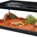 Reptile Glass Terrarium Tank 12"*8"*6",Small Cage Full View with Top Screen Ventilation Habitat Enclosure for Tarantula,Frog,Gecko,Insects,Spiders,Snakes,Hermit Crab,Turtle,Ball Python