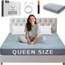 Grounding Sheets Queen Size, 95% Organic Cotton + Luxury 5% Pure Silver Fiber, Grounded Conductive Bed Sheets for Better Sleep with Grounding Cord, Sleep Gifts for Women Men, 60"x 80"x 15" (Gray)