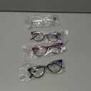 4 Pack Reading Glasses Blue Light Blocking for Women,Designer Cat Eye Frame Ladies Computer Readers,Anti Glare/UV Ray Eyeglasses 1.75