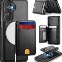 for Samsung Galaxy S25 FE Case Wallet Compatible with Magsafe, RFID Blocking Magnetic Card Holder 2 in 1 Detachable Kickstand Shockproof Phone Case for Galaxy S25 FE 6.7" Black