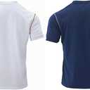 2 x T-Shirt Men's 1/4 Zip Stand-Up Collar T-Shirts Slim T-Shirt with Chest Pockets Plain Short Sleeve Pullover Lightweight Leisure Tops Comfortable Summer Sports Short Sleeve Shirt Regular Fit Running (White, XL)