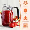 Mason Jar Flip Lids, Stainless Steel Wide Mouth Airtight Canning Lids with Handle and Non-Slip Design, Easy-to-Use Sealed Lids for Mason Jars