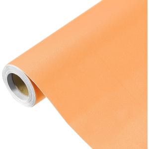 uxcell 197"x23.6" Orange Wallpaper, Peel and Stick Wallpaper, Orange Contact Paper Solid Color Vinyl Self-Adhesive Wall Paper Decorative for Wall Covering