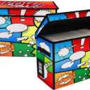 BCW Foldaway Collapsible Comic Book Storage Tote for 125-150 Books (2 Pack, Pow!)