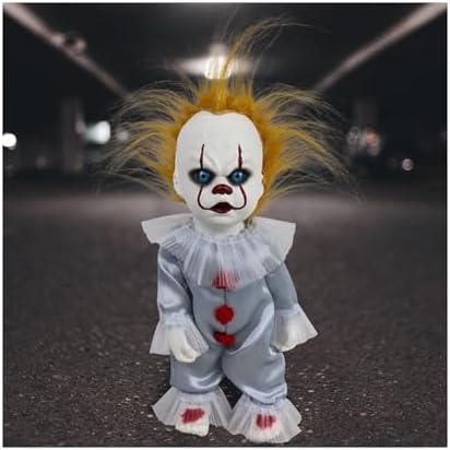 nezababy Halloween Horror Clown Plush Doll Scary Terror Stuffed Plushies Gifts 6inch