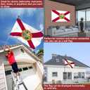 Florida State Flag 2x3 Outdoor Double Sided- Heavy Duty FL State Flag with 2 Brass Grommets 4 Rows Stitched Florida Decorations