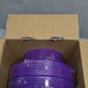 PULOTE 100PCS Purple Plastic Plates - Purple and Gold Disposable Include 50 Each (10.25 Inch Dinner & 7.5 Inch Dessert) Plates, Ideal for Party