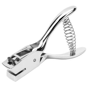 MROCO Hole Punch One Slot Badge Punch for ID Cards Handheld Metal Slot Puncher, 15mm x 3mm Hole, No Burrs, Spring-Loaded, Works on PVC, Paper & Cardstock