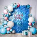 HOUSE OF PARTY Blue Shimmer Wall Backdrop - 24 Pcs Square Sequin Wall Panels Shimmer Backdrop, Wall Decor for Birthday Decorations, Wedding & Bachelorette Party
