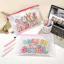 5 x SOIDRAM 4PCS Clear Toiletry and Makeup Bags Waterproof PVC Travel Cosmetic Organizer Pouches Transparent Zipper Bags for Women