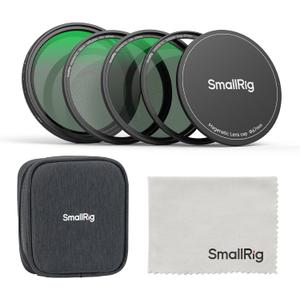 SmallRig 5-in-1 Magnetic 67mm Lens Filter Kit: VND + CPL + Black Mist 1/4 + Threaded Adapter Ring + Magnetic Lens Cover + Storage Bag + Cleaning Cloth, Magnetic Filter Set for Phone Camera Lens - 4726