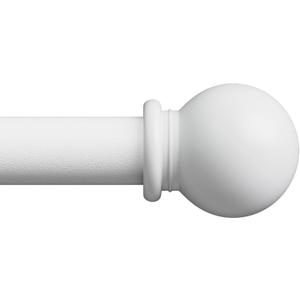 White Long Curtain Rod for Windows 66 to 120 Inch, Splicing 5/8" Heavy Duty Curtain Rod for Outdoor Patio, Sliding Glass Door, Adjustable Drapery Rod Set with Brackets, Matte White