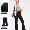 G Gradual Women's Flare Leggings Crossover Yoga Pants 29"/30.5"/32" High Waist Bell Bottom Pants for Women with Pockets (Black, XXL)