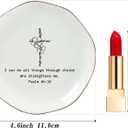 I Can Do All Things Through Christ Who Strengthens Me Ring Dish  Christian Ceramic Jewelry Tray, Inspirational Bible Verse Trinket Holder