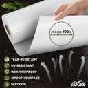 White Crawl Space Vapor Barrier, 10 Mil Vapor Barrier, 10' x 100', Heavy Duty Polyethylene Film, Thick Plastic Sheeting, Plastic Drop Cloth Covering for Crawlspace, Basement, White