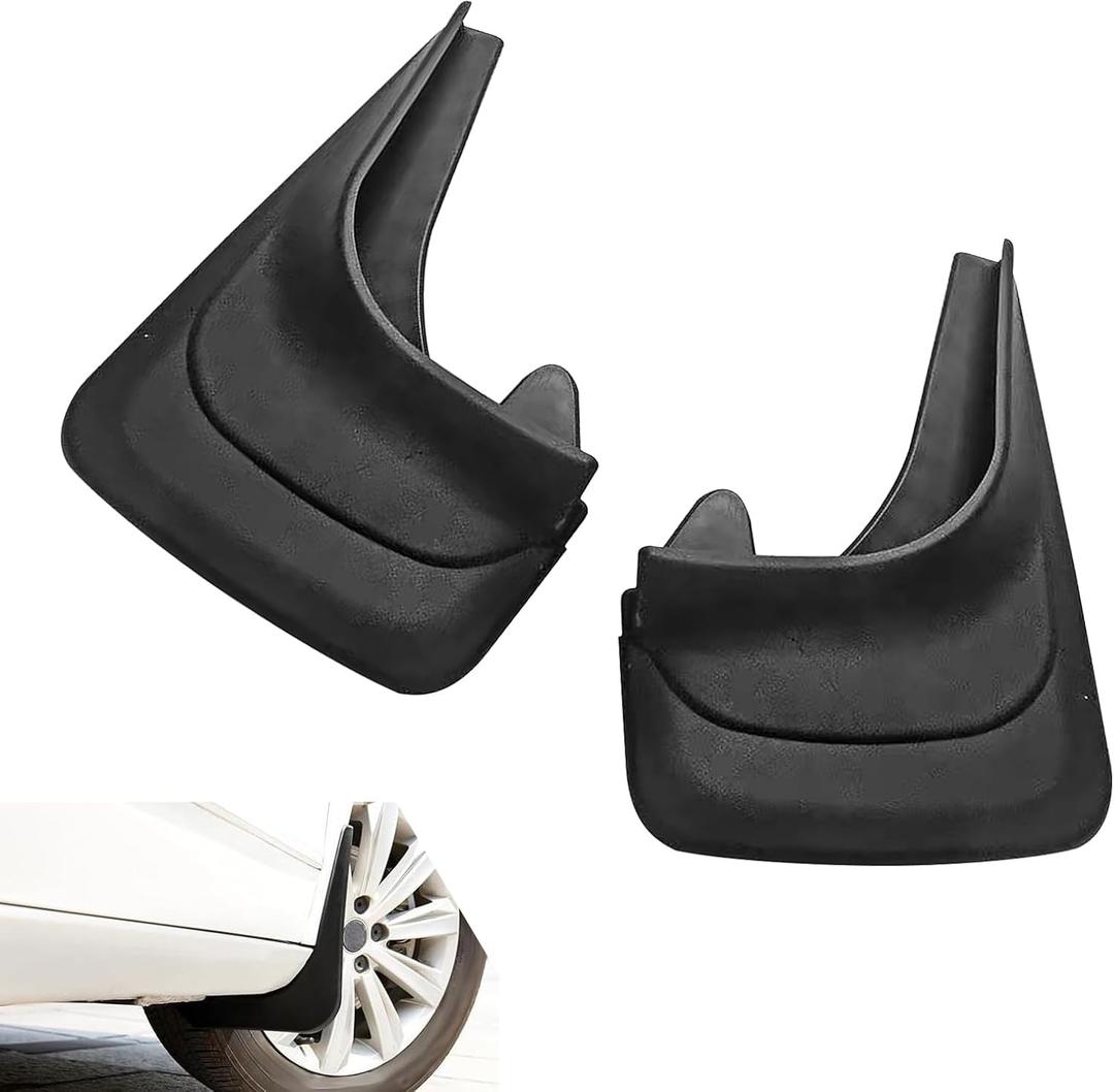 2 PCS Mud Flaps, 8.27 12.60 Inches Mud Guards, Flexible Front & Rear Mudflaps Protection Shield, Universal for Car, Truck, SUV (Black)