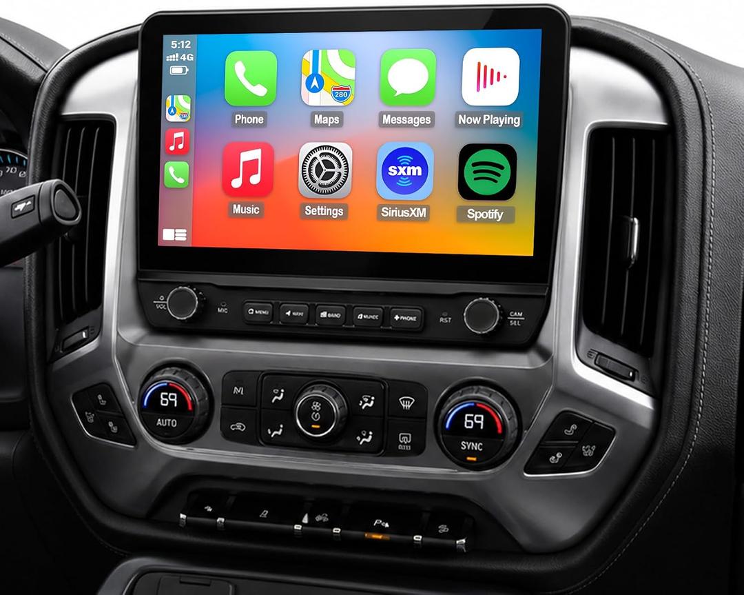 Android Radio for Chevy Silverado GMC Sierra 2014-2018 Stereo Upgrade
IPS QLED Touch screen, 8-Core Processor, Wireless CarPlay & Android Auto, Retains OEM Steering Wheel Control and back camera