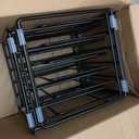 KORRTFID Kitchen Cabinet Organizer, Steel Cookware Holder, Divided Holder with 5 Slots for Skillets Baking Tray and Chopping Board Rack - Baking Pan Holder Storage (2 PCS)