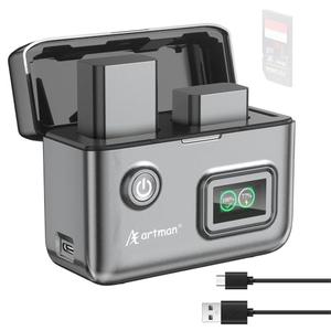 Artman NP-FW50 Battery 1500mAh 2-Pack and Dual LCD USB-C Charger for Sony ZV E10, Alpha A6500 A6400 A6300 A6000 A5100 A5000, A7 II, A7R II, A7R, A7S II, A7S, A7, RX10 II III IV, Smart Percent Display