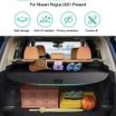 Powerty Cargo Cover for Nissan Rogue 2026 2021-2025 Platinum S SL SV, Trunk Cover Retractable Trunk Shielding Shade Rogue Accessories Cargo Luggage Cover No Gap(Not for Rogue Sport/Select)