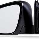 Driver Side Mirror Compatible with 2012 2013 2014 Toyota Camry 3Pins with Power Glass Non-Heated Manual Folding Black Left Side View Mirrors Replace TO1320275