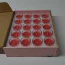 20 Packs Red Votive Candles with Clear Glass Holder, 1.8 Oz Unscented Soy Wax Candle for Home Decoration