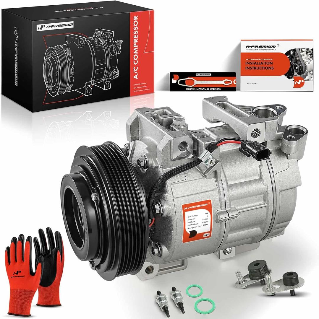A-Premium A/C Compressor with Clutch Compatible with Nissan Altima 2.5L 2007-2012, Sentra 2.5L 2007-2012
