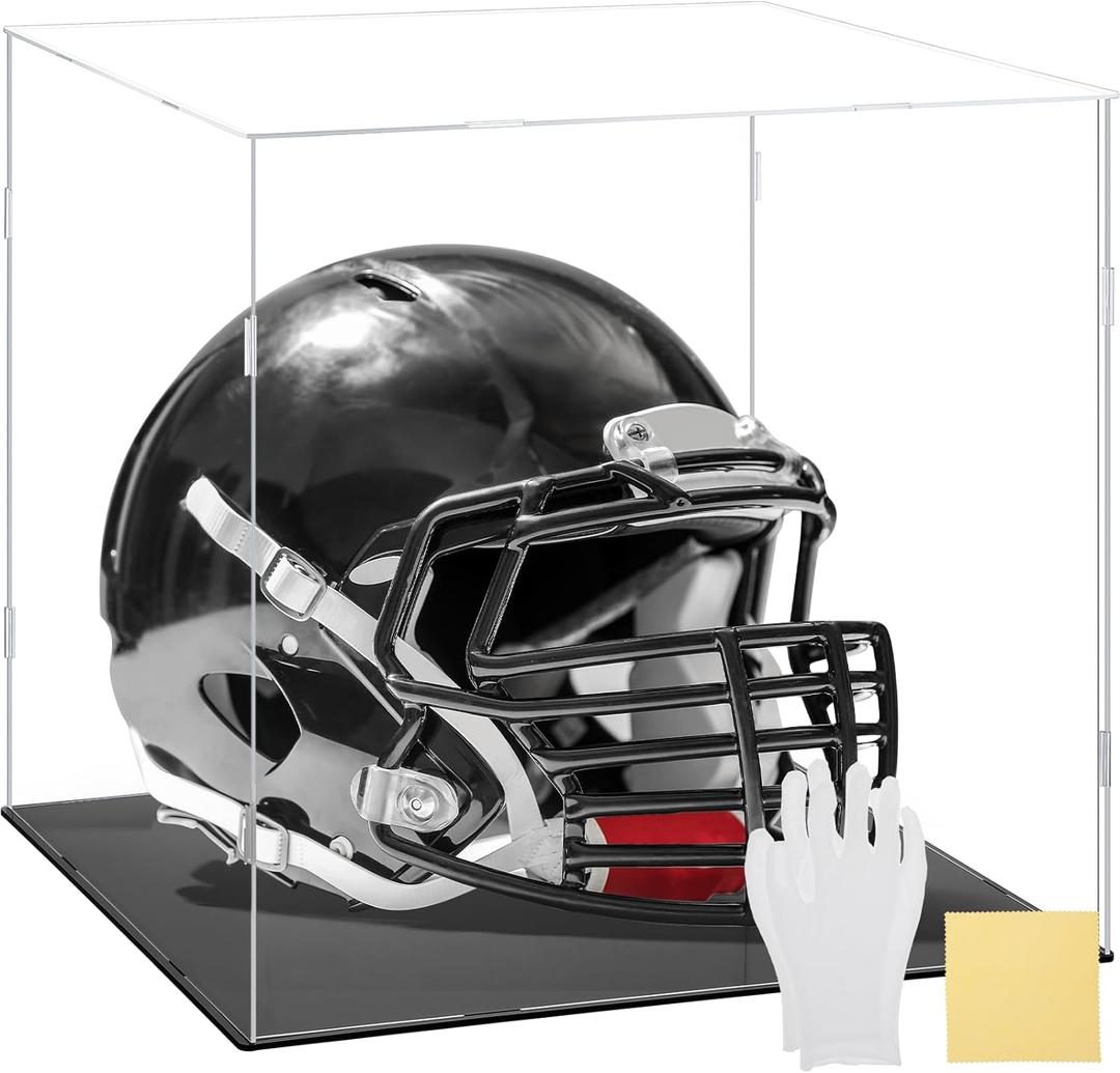 Clear Self-Assembly Acrylic Display Case Transparent Dust Proof Protection Showcase for Figurine Collectibles Figures Basketball(14 x 14 x 14 Inch)