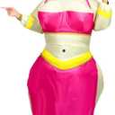 MXoSUM Funny Inflatable Costume for Women Funny Blow Up Belly Dancer Suit Princess Halloween Cosplay Costume for Adult (XL)