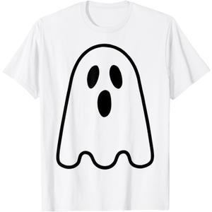 Ghost Shirt Adult Kids Men Women Silly Ghost Face Costume T-Shirt