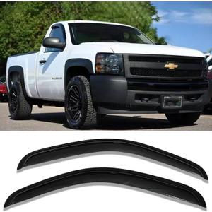 07-13 2pcs Window Visors for Chevrolet Silverado/GMC Sierra 1500 2500HD 3500HD 2-Door Standard Cab Rain Guard Sun Vent Shade Wind Deflectors