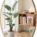 ANDY STAR Gold Oval Mirrors for Bathroom, 22x30 Inch Brushed Gold Stainless Steel Metal Framed Oval Wall Mirror, Modern Vanity Mirror Wall Mount Horizontal or Vertical