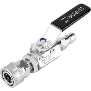 Ball Valve Pressure Washer, 3/8 Inch Quick Connect 5000 PSI, Shut Off Valve for High Pressure Washer Hose, Stainless Steel
