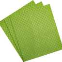 Reusable Multi-Purpose Cloths: Paper Towel Alternative, Absorbent, Quick Drying, Lint-Free, 3 Count, Green, Cotton/50%, Viscose/50%