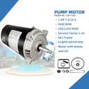 UST1102 1HP Replaces Century/AO Smith Swimming Pool Pump Motor fit for Hayward Super, Max Flow, Northstar, Jacuzzi Magnum Pump, SP1607Z1M C48K2N143 B228, 1 Horsepower 115/230V 56J Frame with Seal Kit