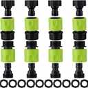 Hotop 16 Pieces Garden Hose Quick Connector 3/4 Inch Plastic Water Hose Fittings Male and Female Connectors End Adapters with 10 Pieces Rubber Gaskets(Fluorescent Color)