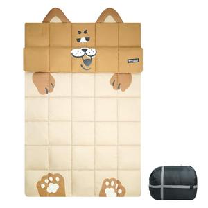 Himalaya Double Sleeping Bag, 2 Person Sleeping Bag for Adult Camping with Pillow Outdoor, Indoor, Queen Size Warm Weather (Brown)