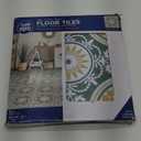 FloorPops 12-in by 12-in Yellow Ezra Vinyl Peel & Stick Floor Tiles (10 Tiles), (10 sq.ft./Carton) (Green)